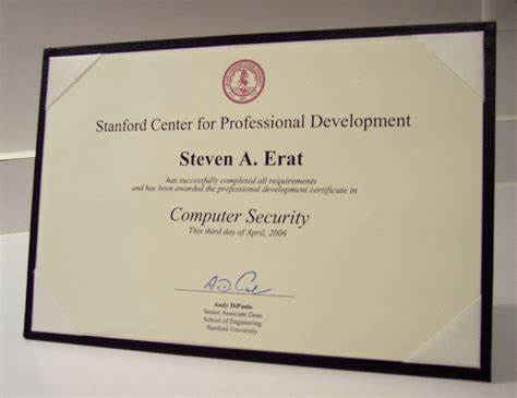 Stanford University Certificate